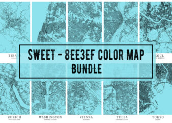 Sweet – 8EE3EF Color Map Bundle t shirt template vector