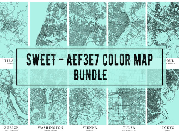 Sweet – aef3e7 color map bundle t shirt template vector