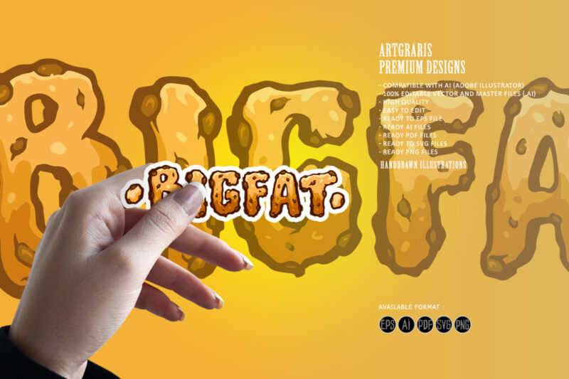 Bigfat Typeface Biscuit Hand Drawn