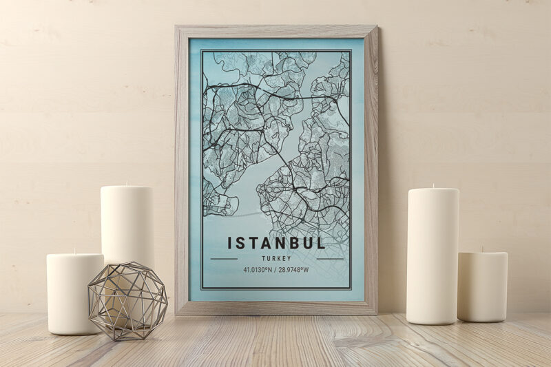 Aquarius Watercolor Map Bundle
