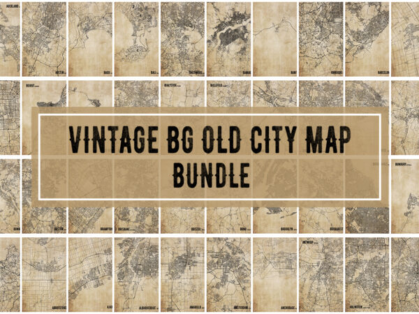 Vintage bg old city map bundle t shirt vector art