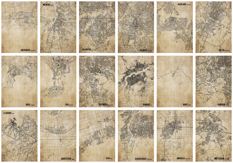 Vintage BG Old City Map Bundle