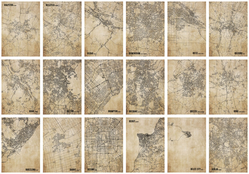 Vintage BG Old City Map Bundle