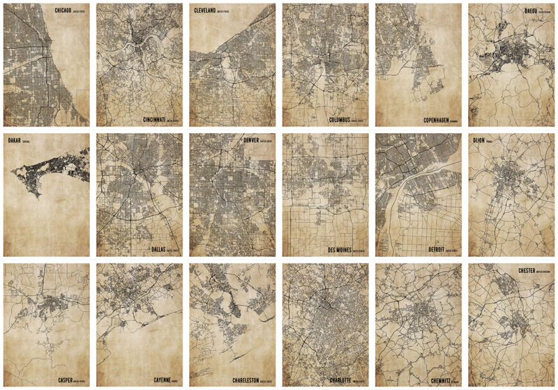 Vintage BG Old City Map Bundle