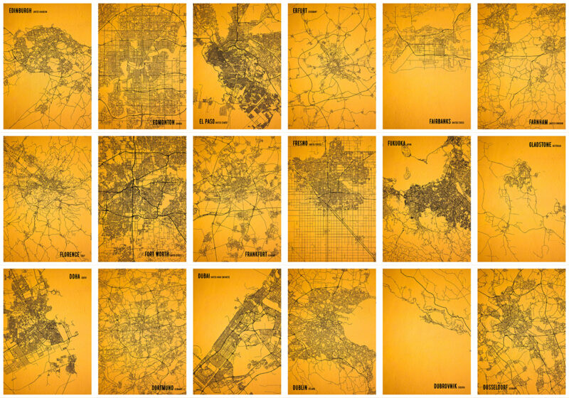Yellow BG Old City Map Bundle