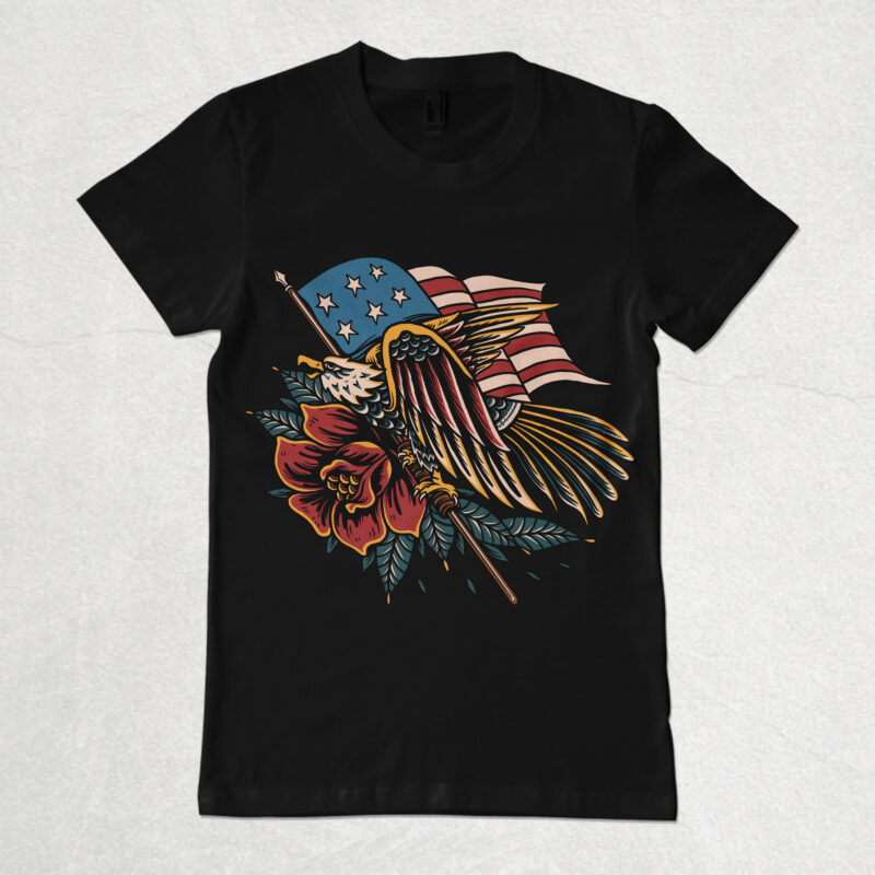 Eagle devolution traditional t-shirt design