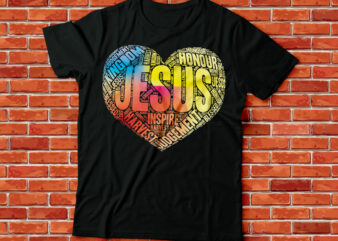 Jesus in my heart GOS’s Glory, preacher, heavenly, hope, righteous one |Christian bible quote design
