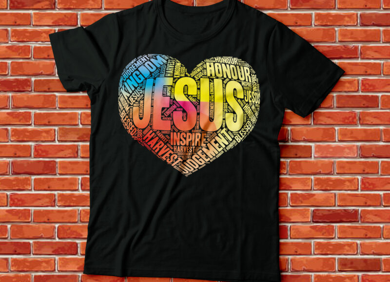 Jesus in my heart GOS’s Glory, preacher, heavenly, hope, righteous one |Christian bible quote design