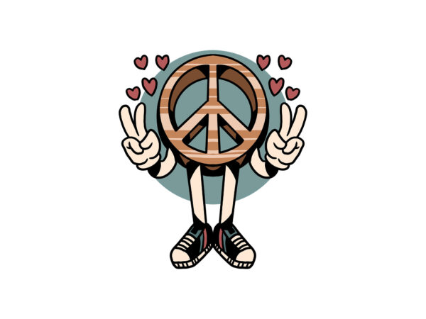 Make peace cartoon t shirt designs for sale