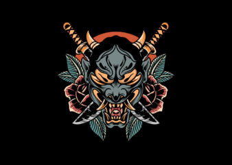 oni and swords t shirt design online