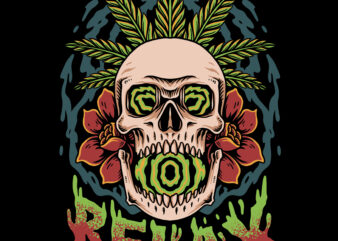 Relax skull t-shirt design