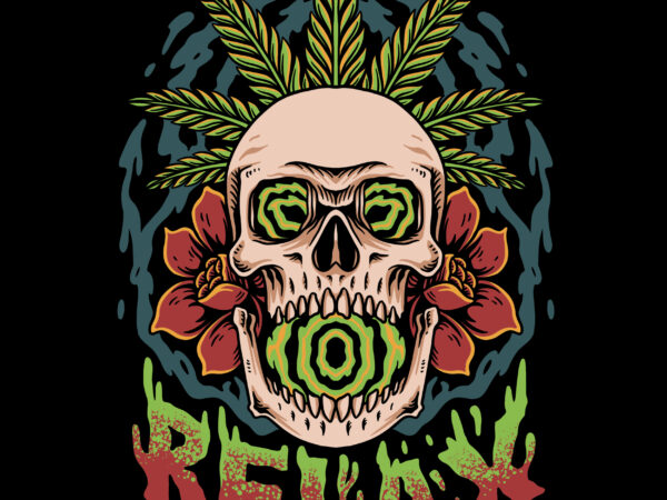 Relax skull t-shirt design
