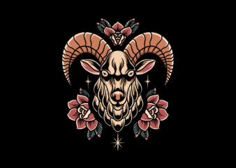 roses goat t shirt design online