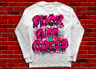 f2ck off creep streetwear style tee design