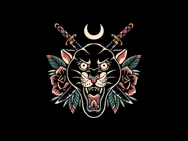 Swords and roses t shirt template vector