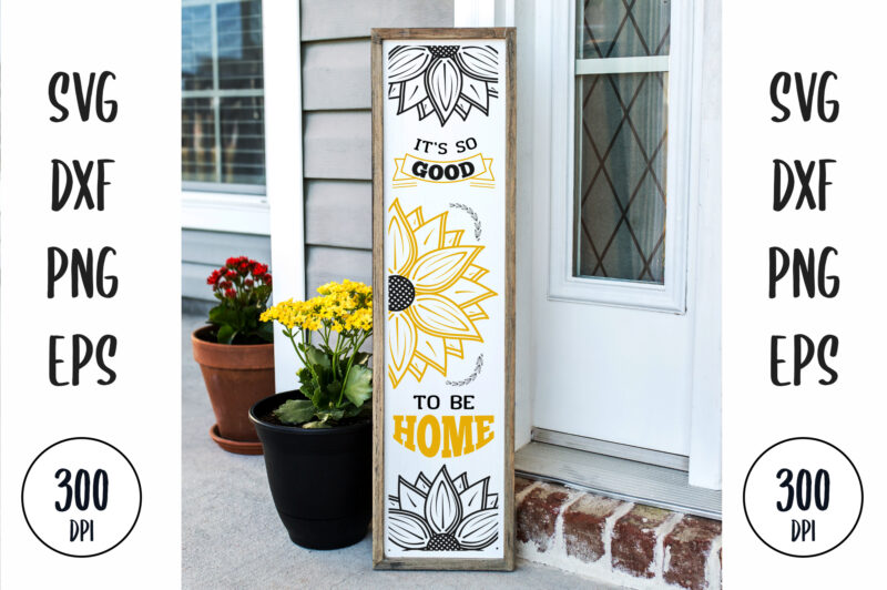 Sunflower Farmhouse Porch Sign SVG Bundle, 15 Vertical Signs