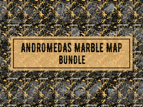 Andromedas marble map t shirt vector