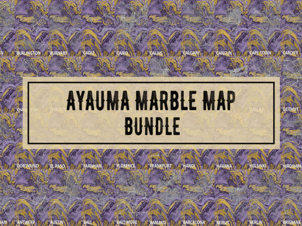Ayauma marble map bundle t shirt vector
