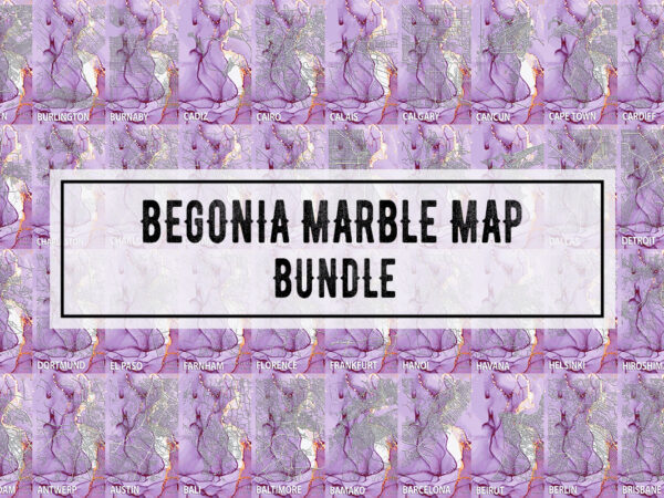 Begonia marble map bundle t shirt template