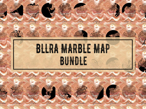Bllra marble map bundle t shirt template