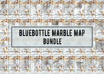 Bluebottle Marble Map Bundle t shirt template