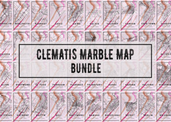 Clematis Marble Map Bundle t shirt vector file