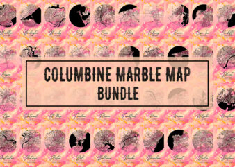 Columbine Marble Map Bundle t shirt vector file