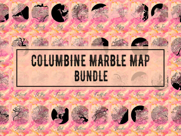 Columbine marble map bundle t shirt vector file