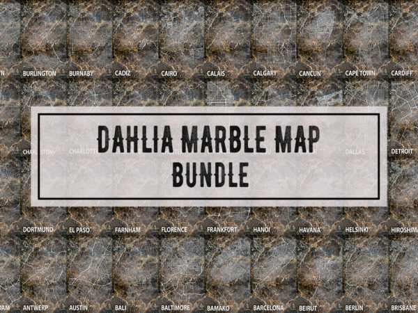 Dahlia marble map bundle t shirt vector illustration