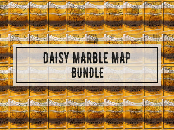 Daisy marble map bundle t shirt vector illustration