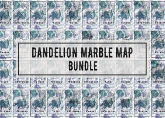 Dandelion Marble Map Bundle t shirt vector illustration