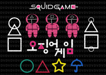 Squid game SVG, Squid korean drama scary game accepte the invitationsquid svg, game svg ,squid game svg, squid game movie svg, game svg, squid game png, squid game t shirt template vector