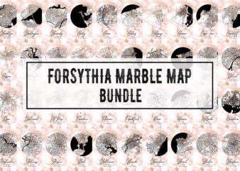 Forsythia Marble Map Bundle t shirt graphic design
