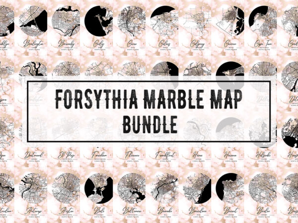 Forsythia marble map bundle t shirt graphic design