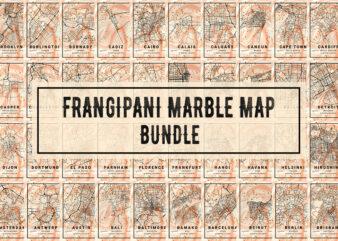 Frangipani Marble Map Bundle
