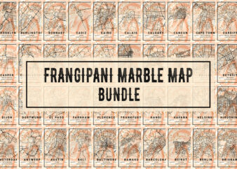 Frangipani marble map bundle