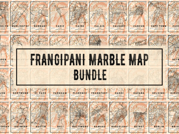 Frangipani marble map bundle t shirt graphic design