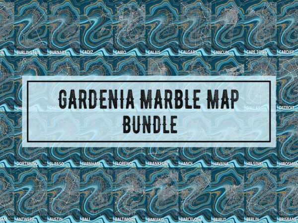 Gardenia marble map bundle t shirt design template