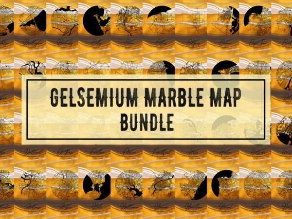 Gelsemium marble map bundle t shirt design template