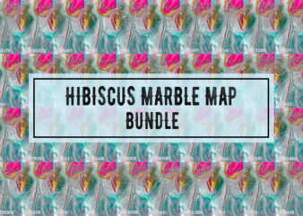 Hibiscus Marble Map Bundle graphic t shirt