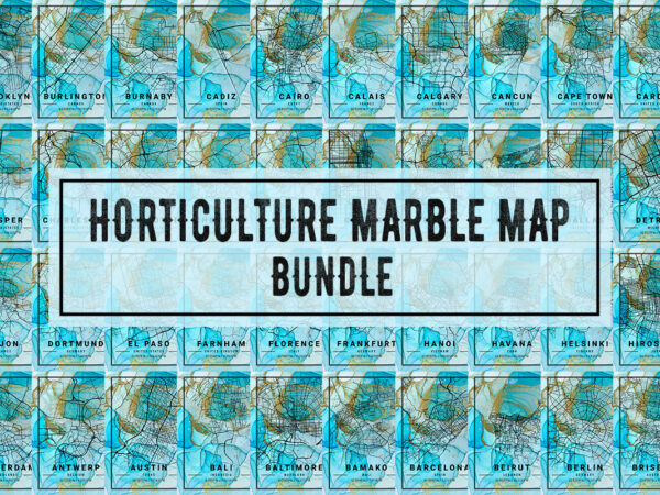 Horticulture marble map bundle graphic t shirt