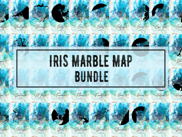 Iris marble map bundle t shirt design for sale