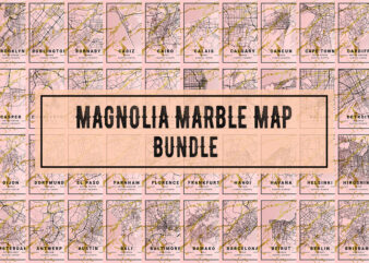 Magnolia Marble Map Bundle t shirt designs for sale