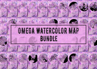 Omega Watercolor Map Bundle t shirt design online