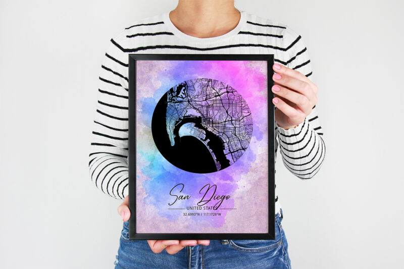 Omicron Watercolor Map Bundle
