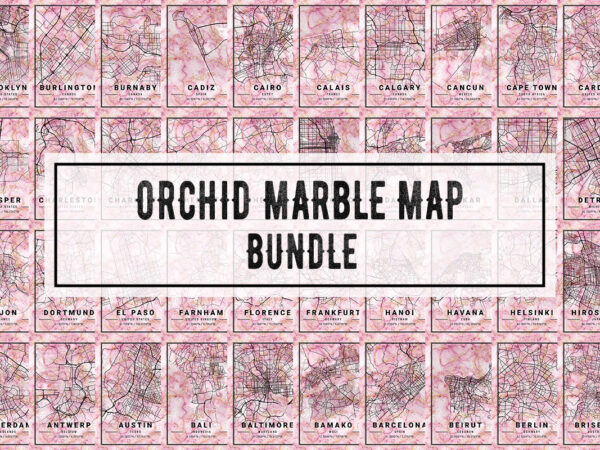 Orchid marble map bundle t shirt design online