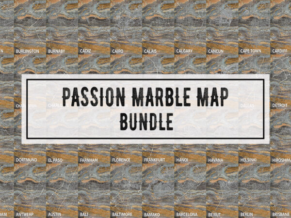 Passion marble map bundle t shirt illustration