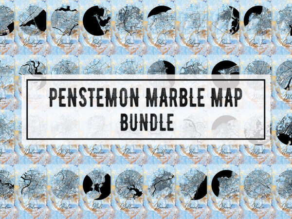 Penstemon marble map bundle t shirt illustration