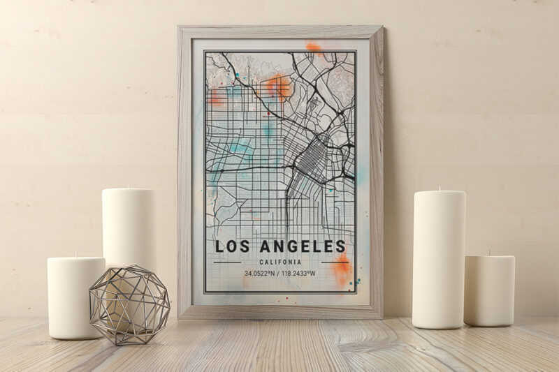 Phoenix Watercolor Map Bundle