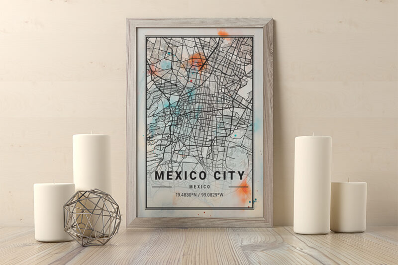 Phoenix Watercolor Map Bundle